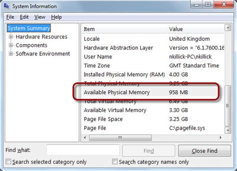 total physical memory vs available|available ram vs total ram.